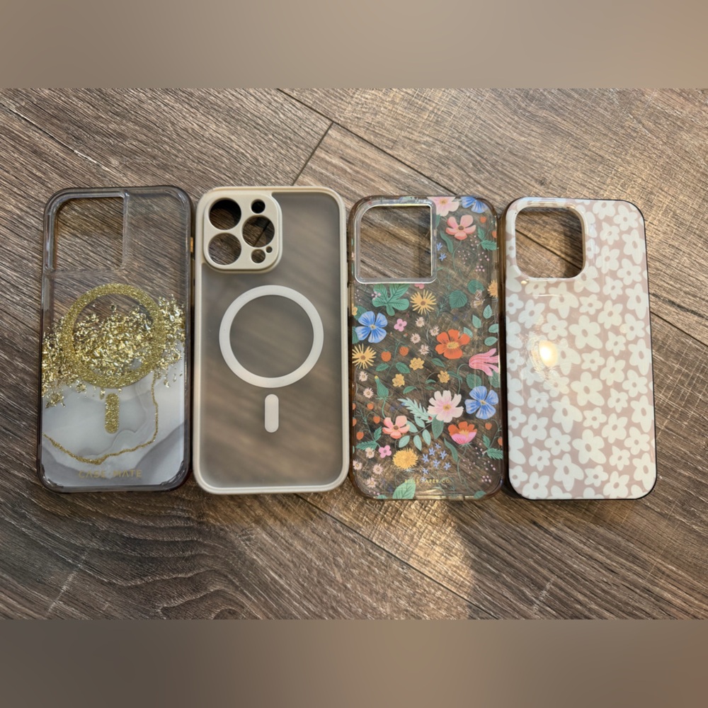 Floral and Glitter Phone Case Set